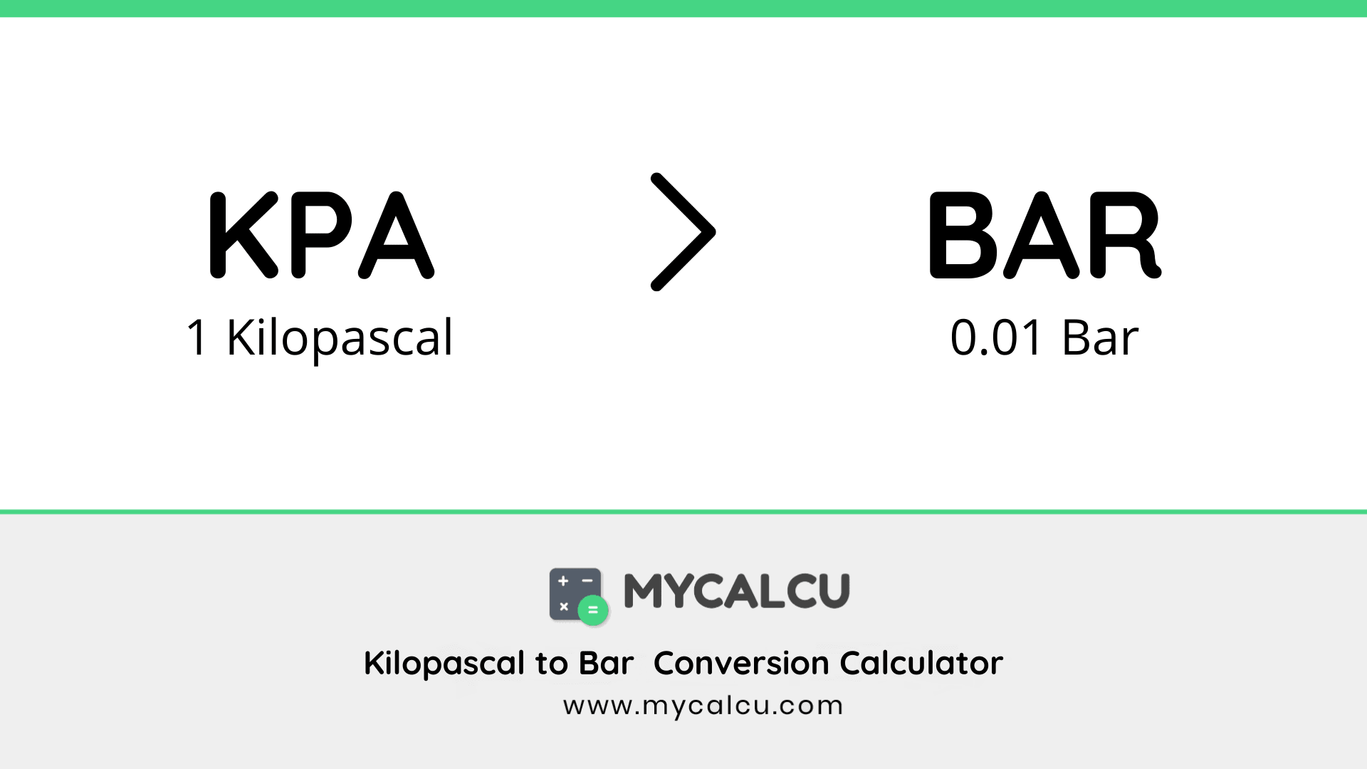 How to convert kilopascal (kPa) to bar - mycalcu.com kpa to bar